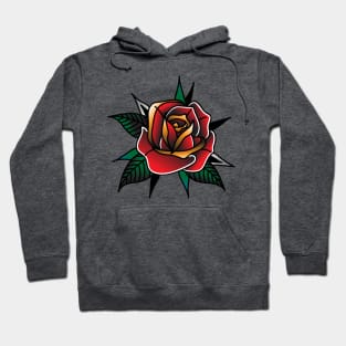 American Traditional Rose Hoodie